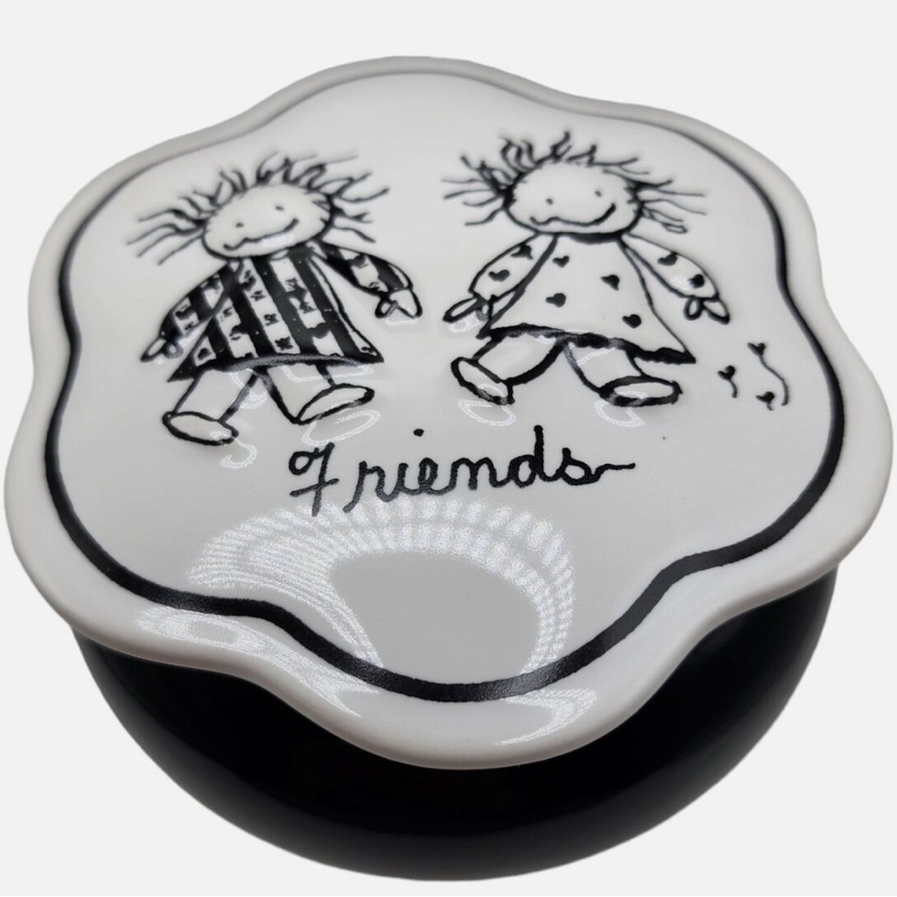 Friends Keepsake Trinket Box by Children of the Inner Light Round W/Lid Enesco